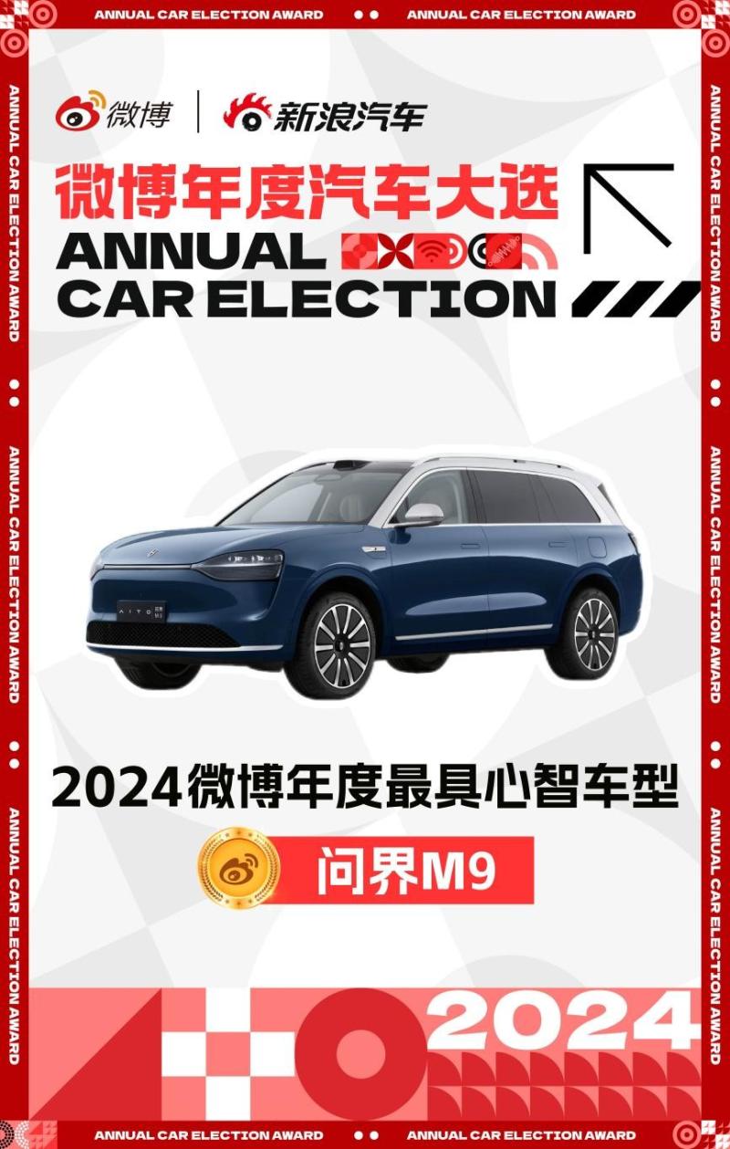 千萬微博網友口碑之選，問界 M9斬獲微博“年度最具心智車型”